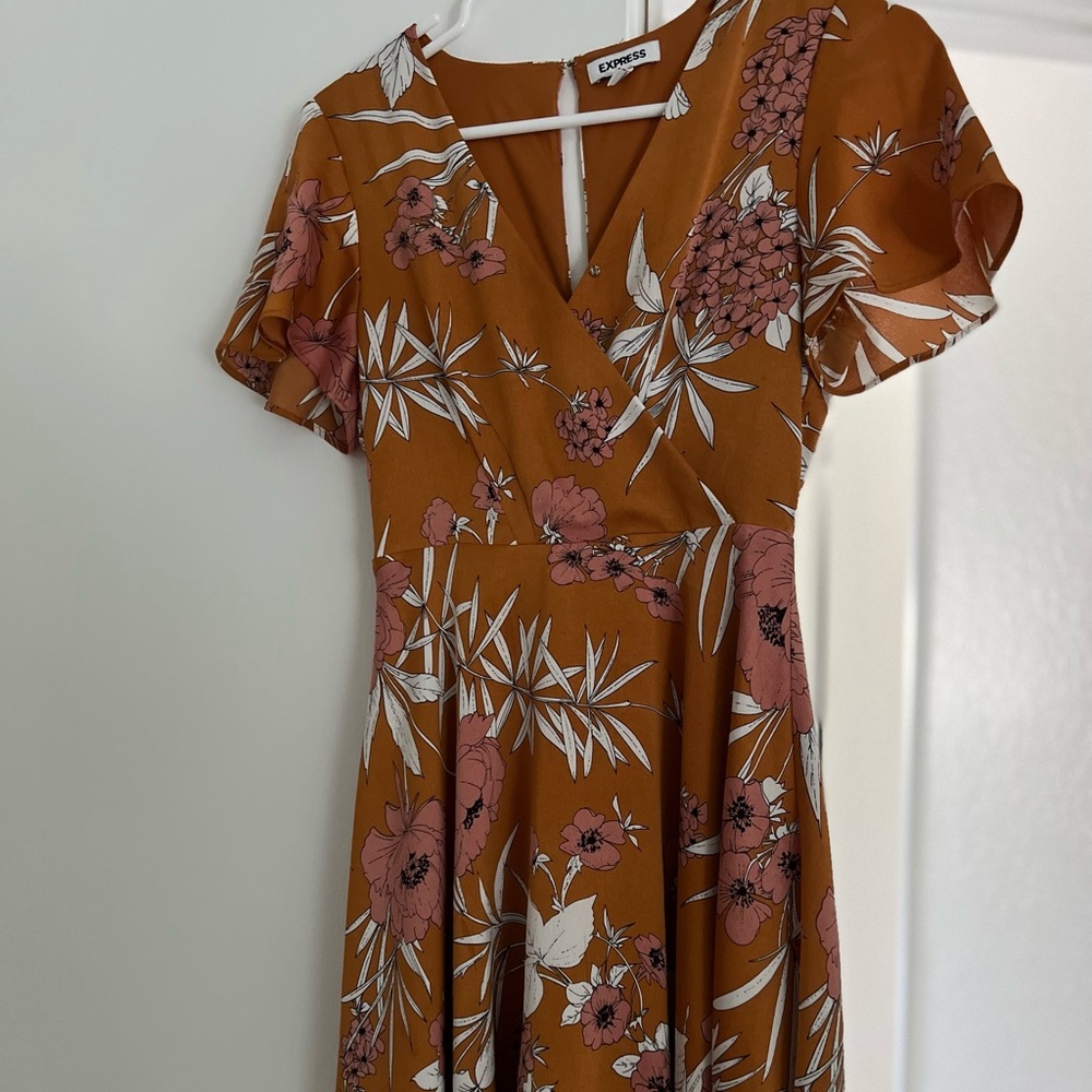 Express floral mini dress